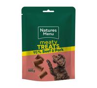 Natures Menu Meaty Dog Treats - Beef & Pork - 100g