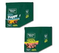 Natures Menu Original Mixed Variety Real Meaty Dog Treats 24 x 50g (12 Beef, 12 Puppy Chicken)