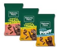 Natures Menu Original Mixed variety Real Meaty Dog Treats 3 x 50g (3 Flavours)