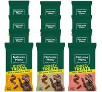 Natures Menu Original Mixed variety Real Meaty Dog Treats 50g Box Of 12 (3 Flavours)