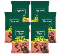 Natures Menu Original Real Meaty Dog Treats - 6 Pack (Beef, 50g Each) | High Protein Snacks for Dogs