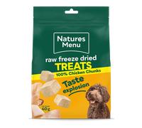 NATURES MENU Raw Freeze Dried Treats 100% Chicken Chunks 40g