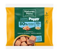 Natures Menu Raw Frozen 80% Chicken & Salmon Puppy Nuggets - Size: 500g