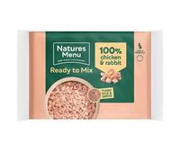 Natures Menu Ready to Mix 100% Chicken and Rabbit Block Mince Dog Food - 400g