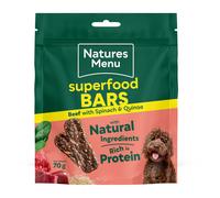 Natures Menu Superfood Bars Beef with Spinach and Quinoa Dog Treat - 70g