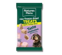 Nature's Menu Turkey (1 x 15g) Freeze-Dried Meat Bites - Training Treats for Dogs