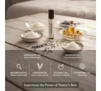 Natures Mineral Magnesium Muscle & Sleep Roller, Topical Magnesium Oil with Lavender, Chamomile and Coconut Oil, Natural Essential Oils for Deep Sleep and Muscle Relief