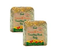 Nature's Own Timothy Hay With Added Dandelions & Marigolds Animal Pet Natural Feed - For Rabbit Guinea Pig Chinchilla Hamster & Small Animals - 2 x 1kg