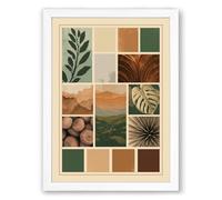 Nature's Palette Study Botanical Framed Wall Art Print A1 (84.1×59.4cm) White, Wall Decor for Living Room, Bedroom, Office & Home, Ready to Hang, Art Gift
