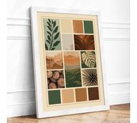 Nature's Palette Study Botanical Framed Wall Art Print A2 White