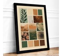 Nature's Palette Study Botanical Framed Wall Art Print A3 Black