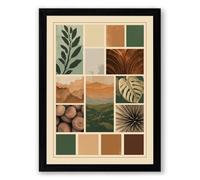 Nature's Palette Study Botanical Framed Wall Art Print A4 (29.7×21cm) Black, Wall Decor for Living Room, Bedroom, Office & Home, Ready to Hang, Art Gift