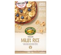 Nature's Path Organic Whole Grain Cereal, Millet Rice, High Fibre, Vegan Breakfast Cereal, Pack of 4 x 375 g