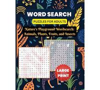 Nature's Playground Wordsearch: Animals, Plants, Fruits, and Insects