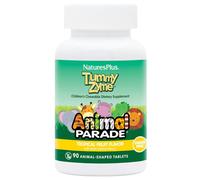 NaturesPlus Animal Parade Tummy Zyme Children's Digestion Support - Active Enzymes, Lactase, Live Probiotics -