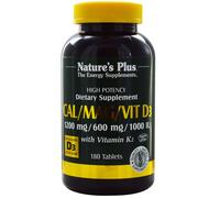 Nature's Plus, Cal/Mag/Vit D3, with Vitamin K2, 180 Tablets