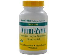 Nature's Plus, Nutri-Zyme, Chewable, Natural Peppermint, 90 Tablets