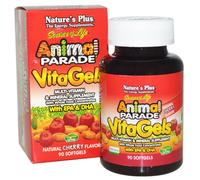 Nature's Plus, Source of Life, Animal Parade, VitaGels, Multi-Vitamin & Mineral Supplement, Natural Cherry Flavor, 90 Softgels