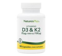 Natures Plus VITAMIN D3 1000 IU WITHK2 100 MCG VCAPS 90