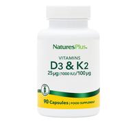 Natures Plus VITAMIN D3 1000 IU WITHK2 100 MCG VCAPS 90