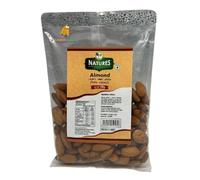 Natures Premium Raw Almonds 100g - Whole Badam Nuts for Snacking, Baking & Healthy Recipes - Resealable Fresh Pouch