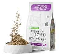 Nature's Protection Superior Care Grain Free Dry Dog Food for Junior White Dogs - Hypoallergenic Dog Food with Salmon, Omega 3 & 6 - Reduces Tear Stains, Promotes Healthy Skin & Coat, 1.5kg