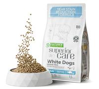 Nature's Protection Superior Care Grain Free Dry Dog Food for Small Adult White Dogs - Hypoallergenic Dog Food with White Fish, Omega 3 & 6 - Reduces Tear Stains, Promotes Healthy Skin & Coat, 1.5kg