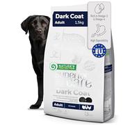 Nature's Protection Superior Care Grain-Free Dry Dog Food - Hypoallergenic Dog Food with Poultry for Adult Dark-coated Dogs - Omega 3 & 6 - Healthy Skin, Vibrant Coat - All Breeds (1.5kg)