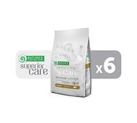 Nature's Protection Superior Care High-Protein Adult Dry Dog Food, Lamb & Rice for White Dogs - Hypoallergenic, Reduces Tear Stains, Omega 3 & 6, For Healthy Skin & Coat, 6x1.5kg Small Breeds