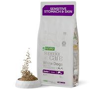 Nature's Protection Superior Care High-Protein Dry Dog Food - Hypoallergenic Dog Food with Salmon for Junior White Dogs - Small Breeds - Omega 3 & 6 - Reduces Tear Stains, Healthy Skin & Coat (10kg)