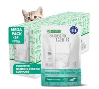 Nature's Protection Superior Care Wet Kitten Food - Tuna & Sea Bass Cat Food Pouches for Healthy Growth - Grain Free Hypoallergenic Kitten Food - Sensitive Digestion, Immune & Bone Support (24 x 70g)