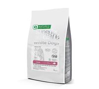 Nature's Protection Superior Care White Dogs Gluten Free Grain Free Dry Dog Food Junior Light Coated Dogs, White Fish Meal Bigger Kibble 4kg.