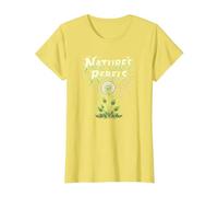 Nature's Rebels: Dandelion Weeds Botanical Art T-Shirt, Women, Lemon, L