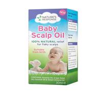 Nature's Response Baby Scalp Oil 30ml - Natural Cradle Cap Treatment for Newborns - Gently Softens Flakes & Dry Scalp - with Rosehip, Coconut, Grape Seed & Sweet Almond Oil - From Birth