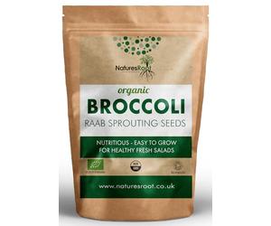 Natures Root Organic Broccoli Sprouting Seeds 500g - Superfood | Non GMO | Microgreen Sprouts