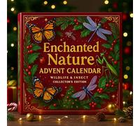 Nature's Trick Advent Calendar 2025, 24 Days Countdown Calendar with 24 Realistic Wild Animals & Insects Hanging Ornament, Suitable for Christmas Tree Decorations and Insect Lovers