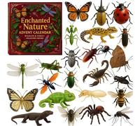 Nature's Trick Advent Calendar 2025, 24 Days Countdown Calendar with 2D Acrylic Wild Animal and Insect Ornaments, Christmas Hanging Ornament Advent Calendar for Christmas Tree and Decoration