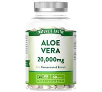 Nature's Truth Aloe Vera Tablets - 20,000mg High Strength Aloe Vera Plant Extract - 60 Tablets - Vegan