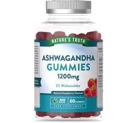 Nature's Truth Ashwagandha 1200mg - 60 Vegan Gummies - Raspberry Flavour in Clear | Size: Pack of 60 Nature's Truth Clear Pack of 60