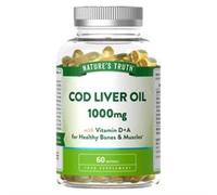 Nature's Truth Cod Liver Oil 1000mg w/ Vitamin D+A 60 Softgels