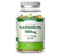 Nature's Truth Flaxseed Oil 1000mg - 60 Softgels - Cold Pressed Supplement Providing Omega 3, 6, & 9