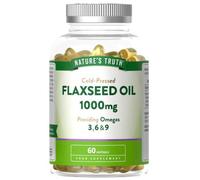 Nature's Truth Flaxseed Oil 1000mg - 60 Softgels - Cold Pressed Supplement Providing Omega 3, 6, & 9