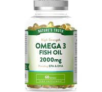 Omega 3 Fish Oil 2000mg | 60 Softgels | High Strength Formula Providing EPA & DHA | Nature's Truth