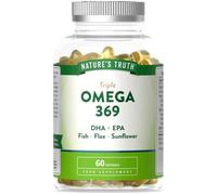 Nature's Truth Triple Omega 369-60 Softgels - DHA & EPA - Fish, Flax and Sunflower Oil