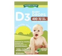 Nature's Truth, Vitamins, D3 Baby Drops, Newborn+, 400 IU, 0.31 fl oz (9.2 ml)