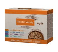 Nature's Variety Bites in Gravy Wet Food for Cats: Multiflavour Pack 12 x 85g