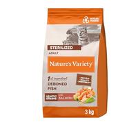 Nature's Variety Original Sterilised Cat Food with Salmon without Edges 3 kg 1 Unit