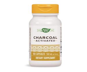 Nature's Way - Activated Charcoal High Adsorbency Certified Potency - 100 Capsules