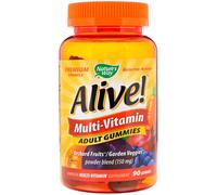Nature's Way, Alive!, Multi-Vitamin, Adult Gummies, Fruit Flavors, 90 Gummies