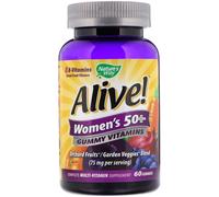 Nature's Way, Alive! Women's 50+ Gummy Vitamins, Fruit Flavors, 60 Gummies